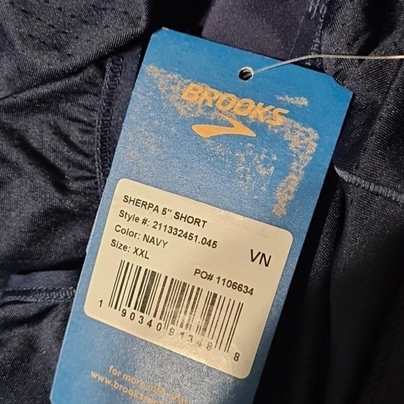 Brooks Sherpa 5" Blue Running Shorts Size XXL NWT - Picture 2 of 4